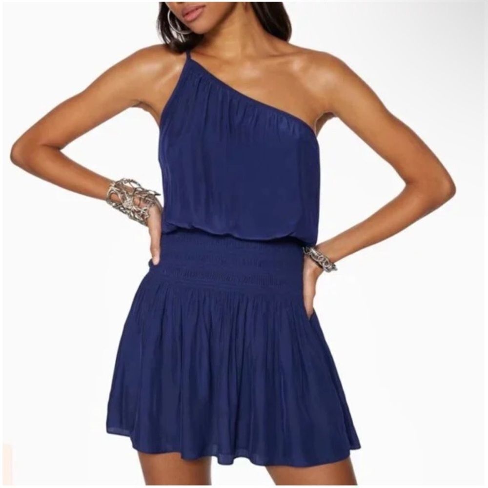 Ramy Brook Leah Mini Dress Navy NWT Size XXS
